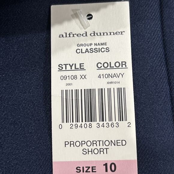 NWT Alfred Dunner Classics: 2 Pairs, Black & Blue #09108, Size 10 Short , L 27” - Picture 8 of 9